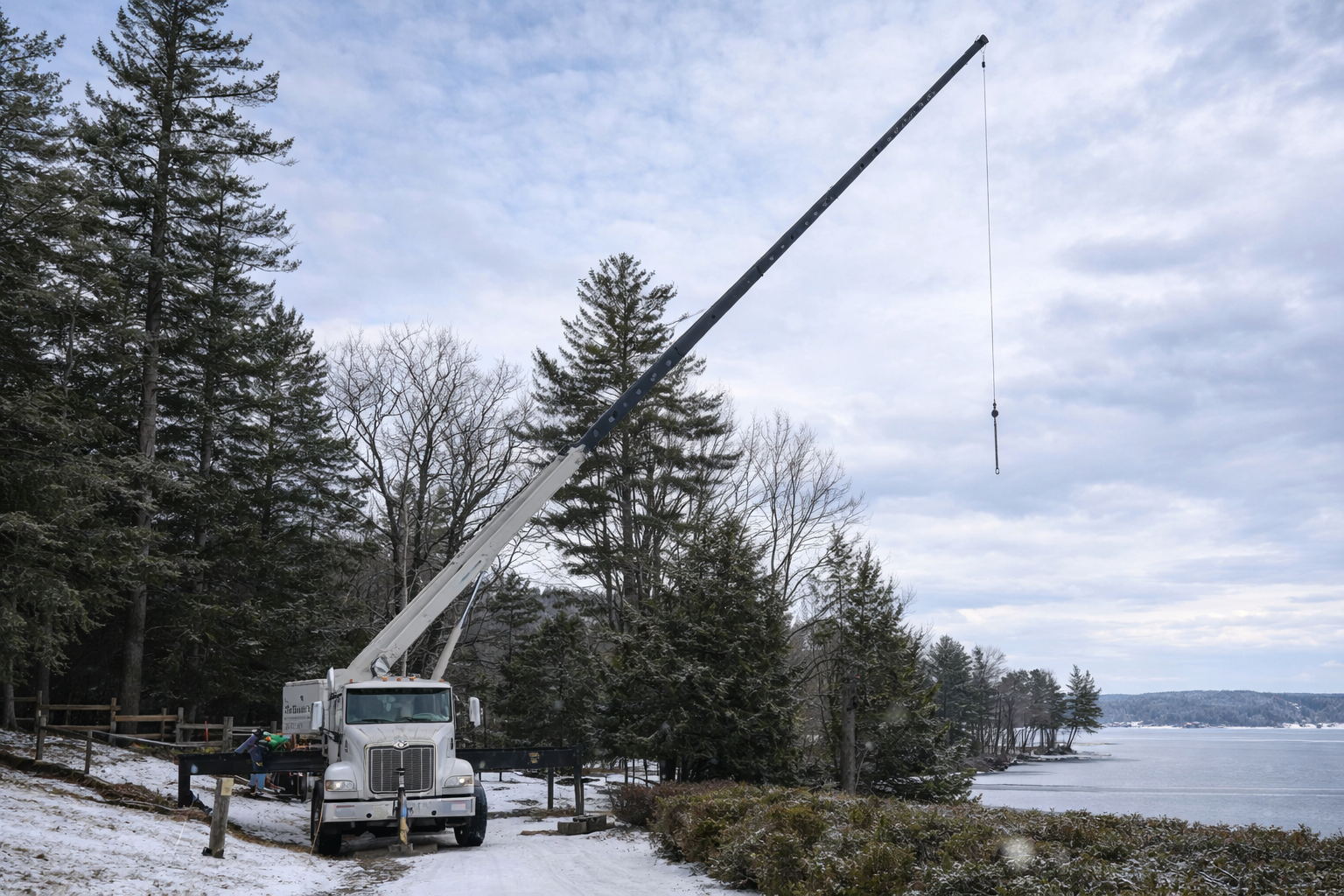 Professional crane team